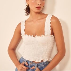 NWOT Reformation Leonore Crop Top